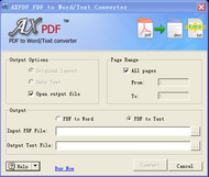 AXPDF  PDF to DOC Converter screenshot